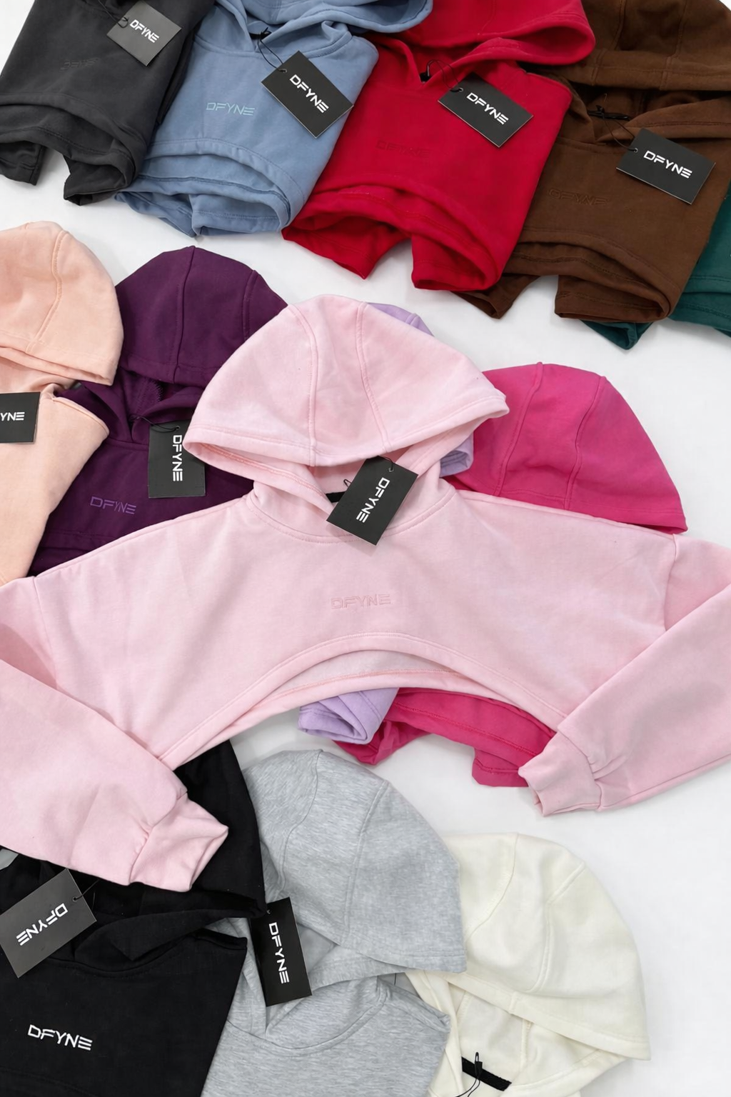 Super crop top capucha dfyne